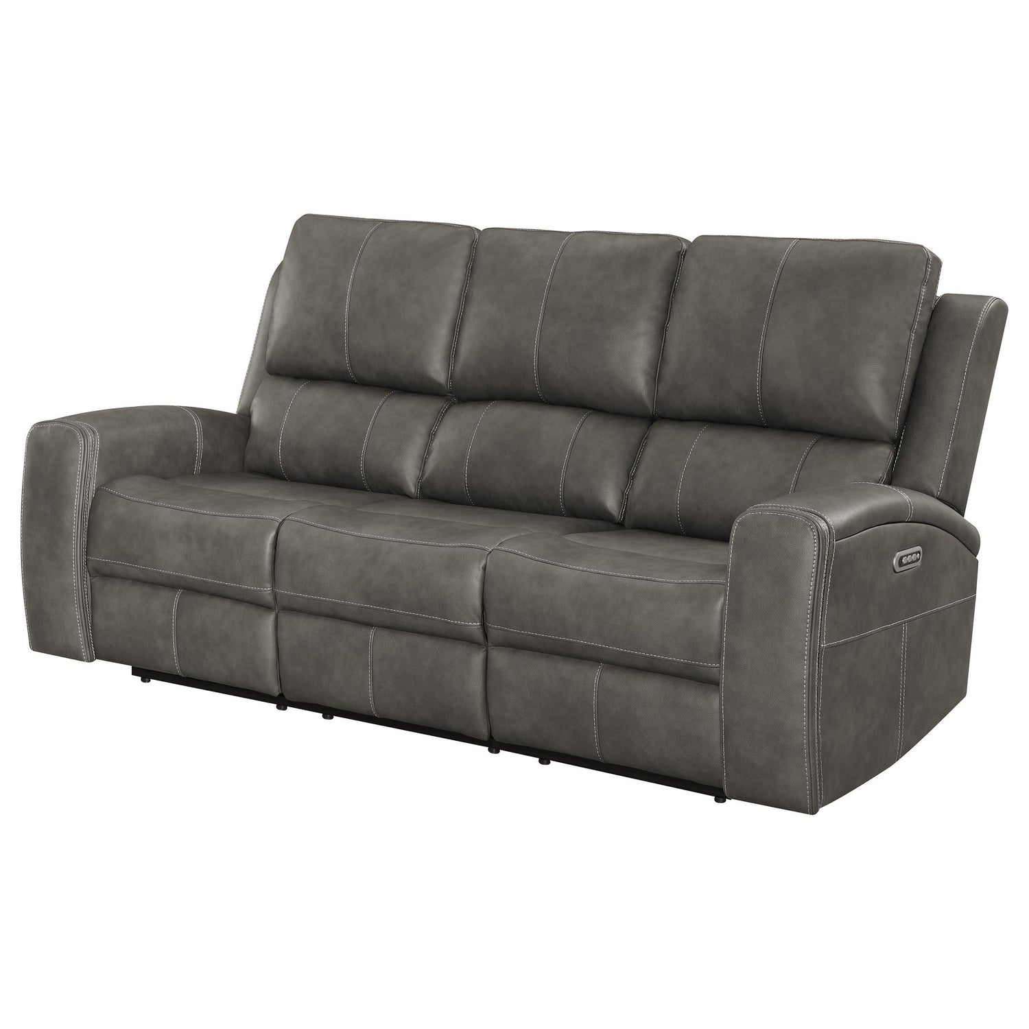Brickston Triple Power Reclining Sofa Charcoal - 603431PPP