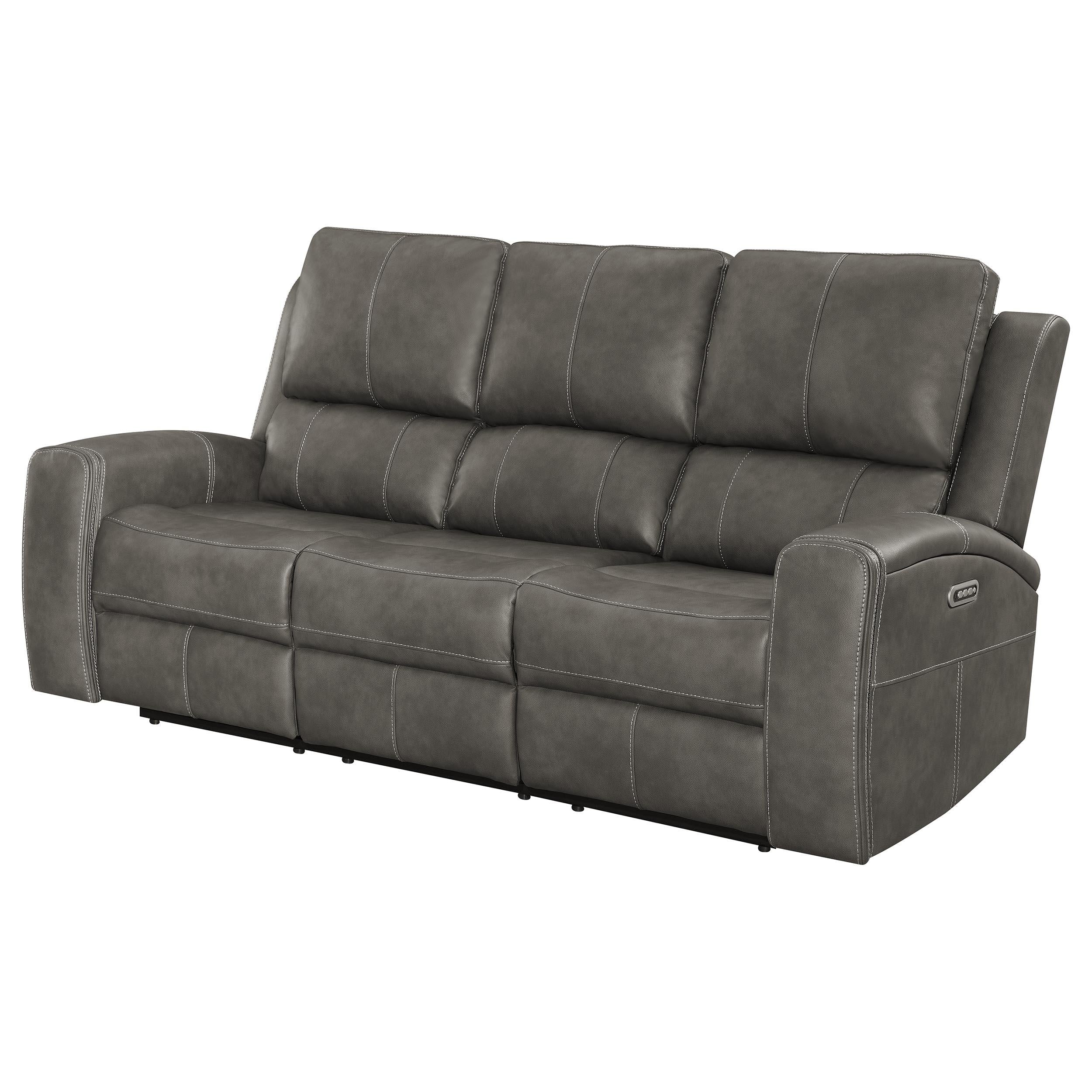 Brickston Triple Power Reclining Sofa Charcoal - 603431PPP