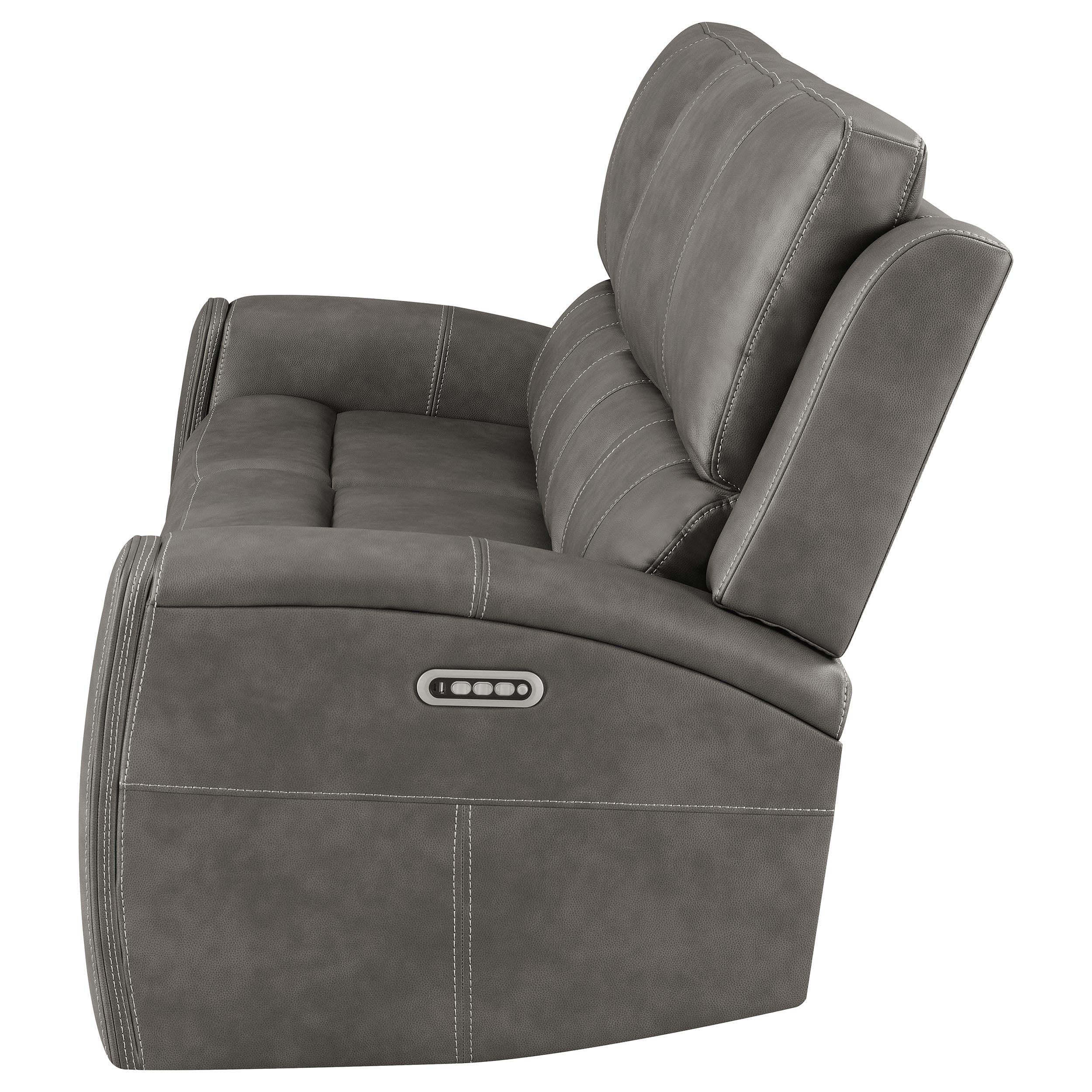 Brickston Triple Power Reclining Sofa Charcoal - 603431PPP