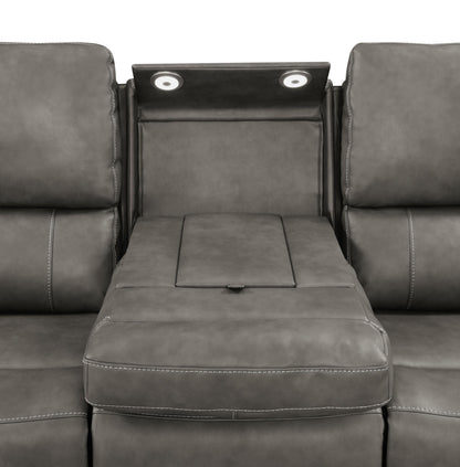 Brickston Triple Power Reclining Sofa Charcoal - 603431PPP