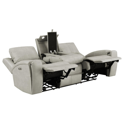 Brickston Triple Power Reclining Sofa Grey - 603434PPP