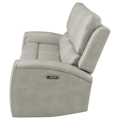 Brickston Triple Power Reclining Sofa Grey - 603434PPP