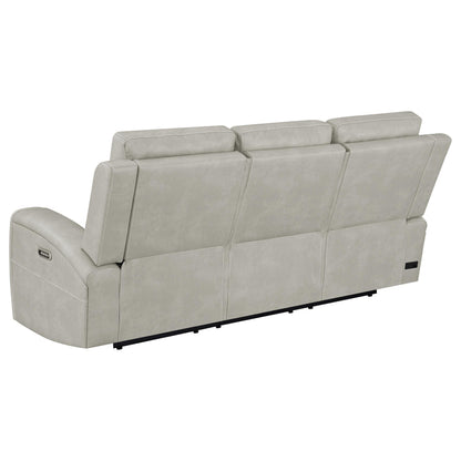 Brickston Triple Power Reclining Sofa Grey - 603434PPP