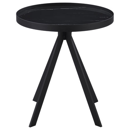 Briggs 2-piece Round Coffee and End Table Set Black - 706268-S2