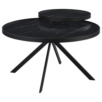 Briggs 2-piece Round Coffee and End Table Set Black - 706268-S2