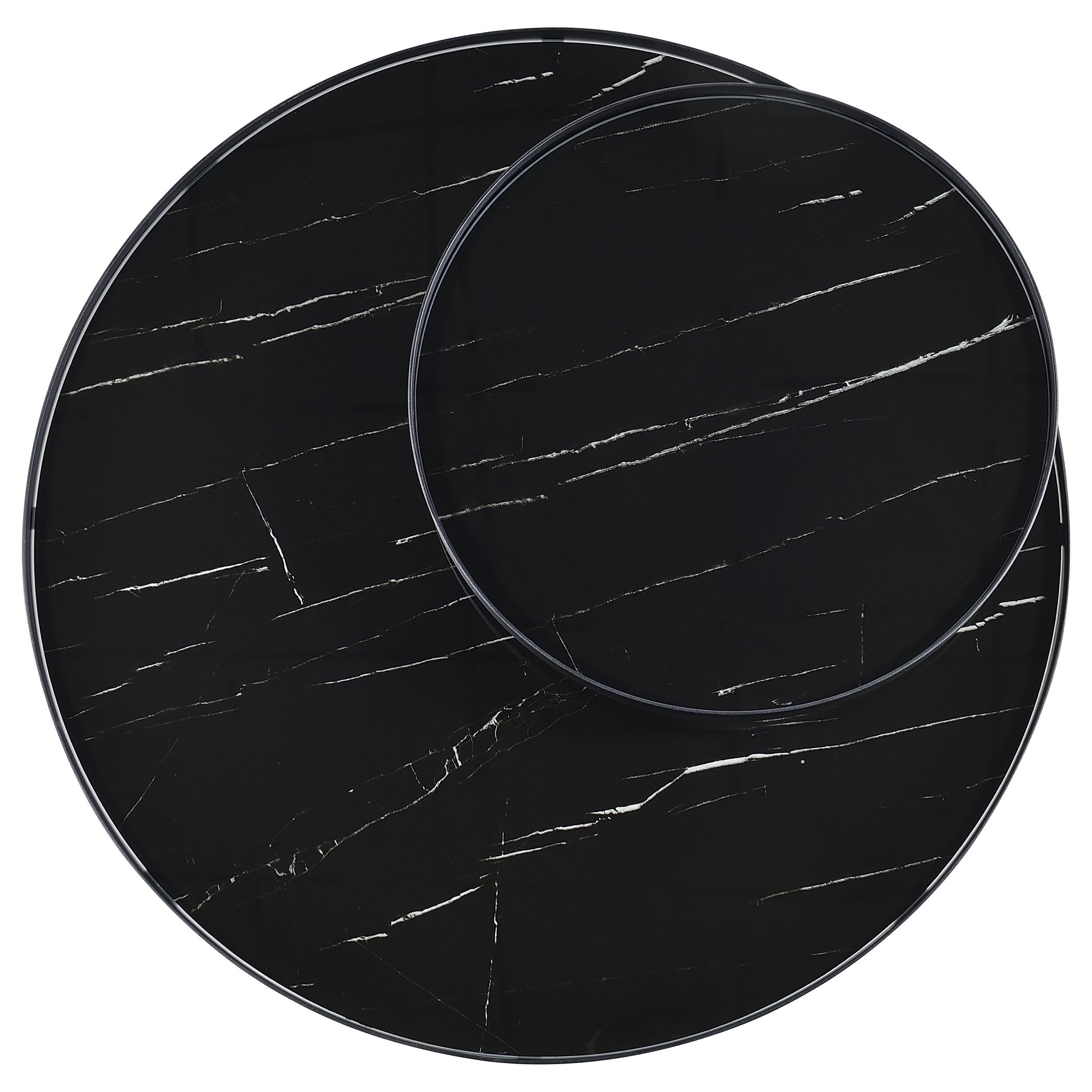Briggs 2-piece Round Coffee and End Table Set Black - 706268-S2