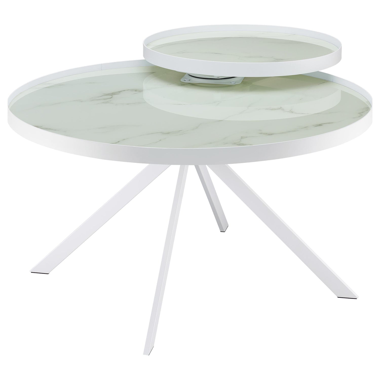 Briggs 2-piece Round Coffee and End Table Set White - 706258-S2