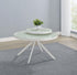 Briggs Round Marble Printed Glass Top Coffee Table White - 706258