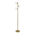 Brilliance Modern Gold Brush Floor Lamp, Opal Glass Shades and Round Metal Base - FLL03700401