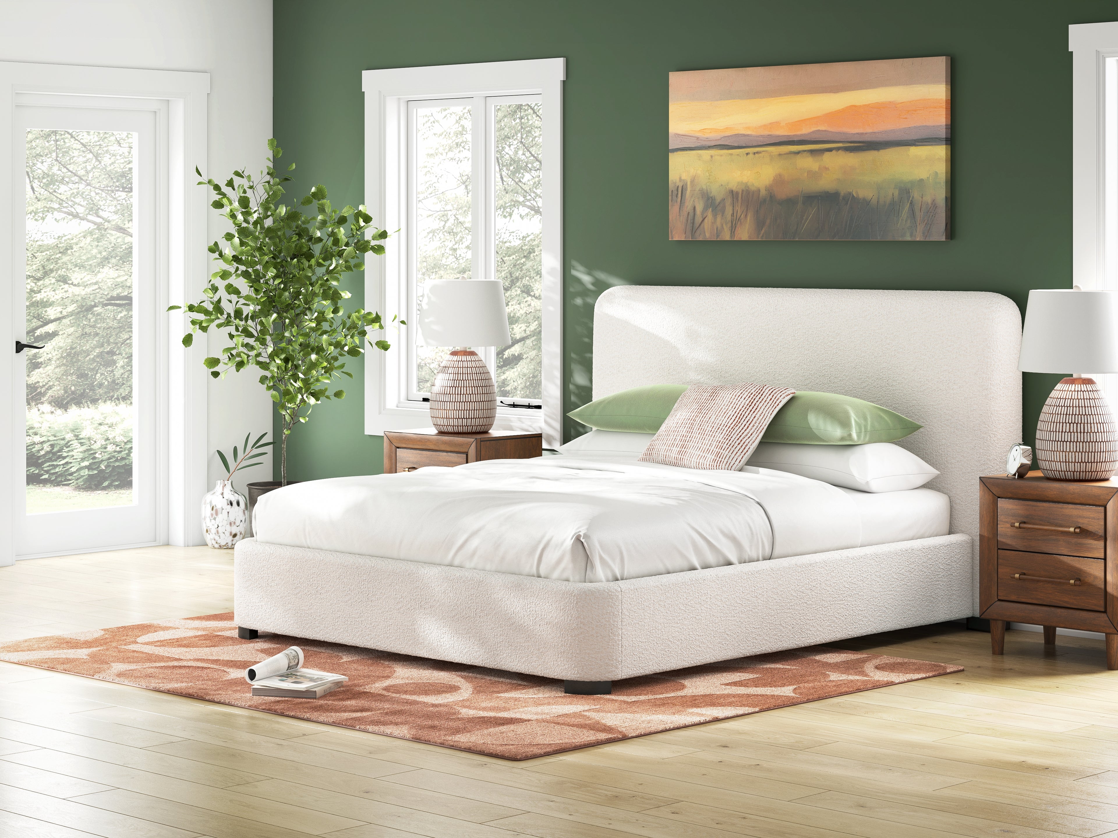 Brintstreet Beige California King Upholstered Bed - PCB401-95
