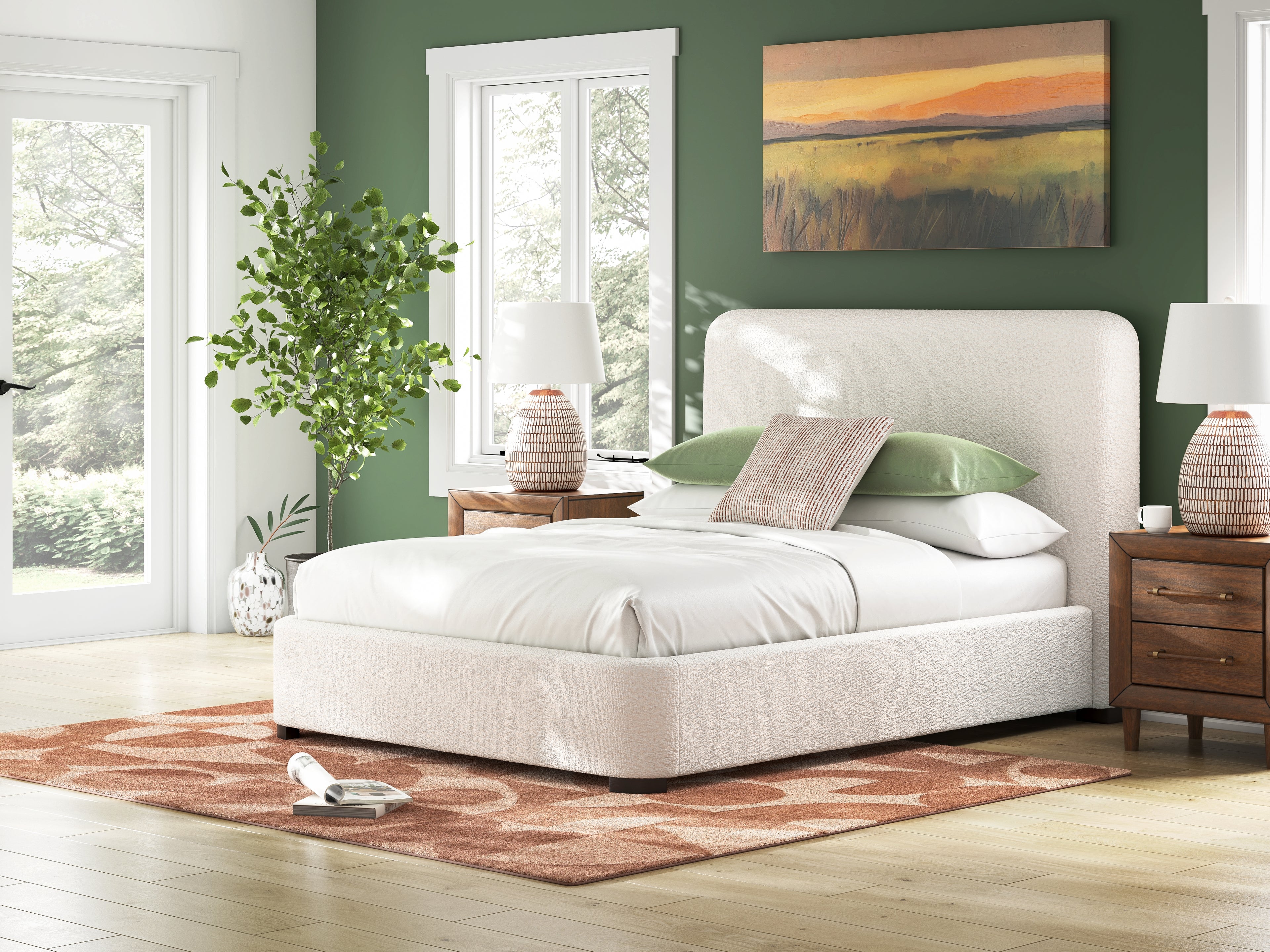 Brintstreet Beige Queen Upholstered Bed - PCB401-81