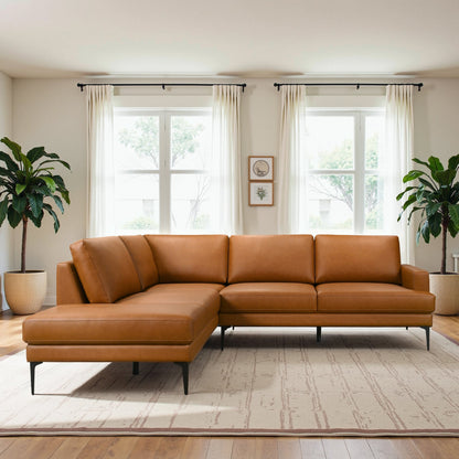 Bristol Durable Vegan Leather Left-Facing Sectional Sofa - SEC00403501