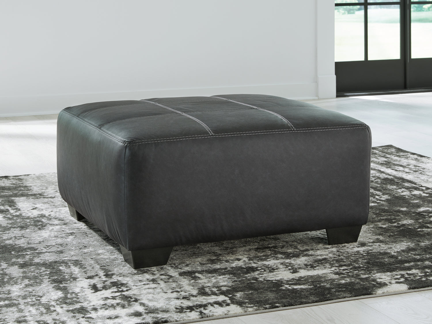 Brixley Pier Graphite Oversized Accent Ottoman - 2990608