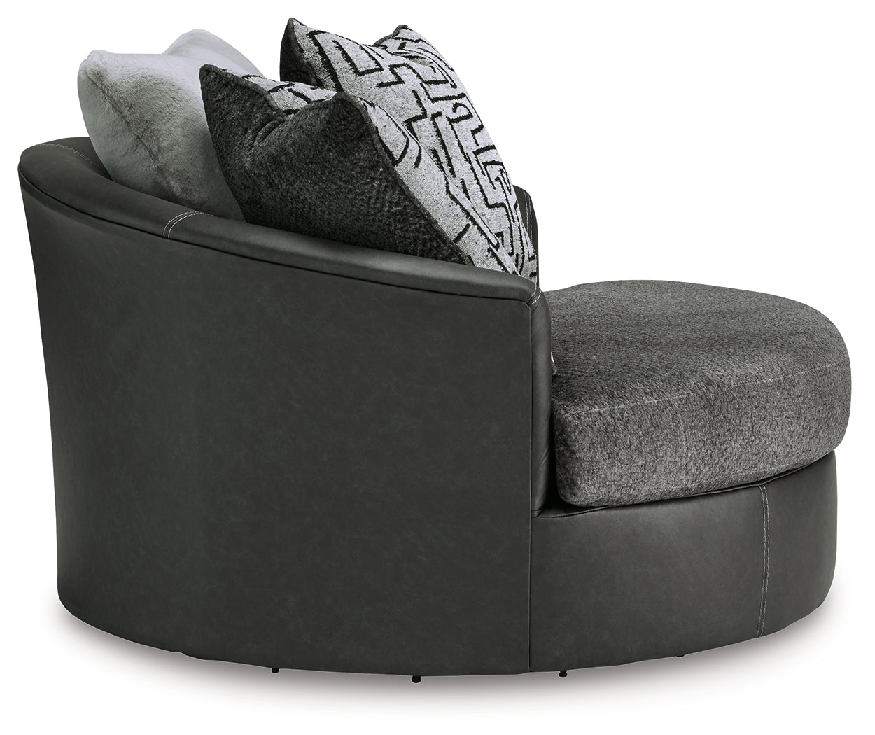 Brixley Pier Graphite Oversized Swivel Accent Chair - 2990621