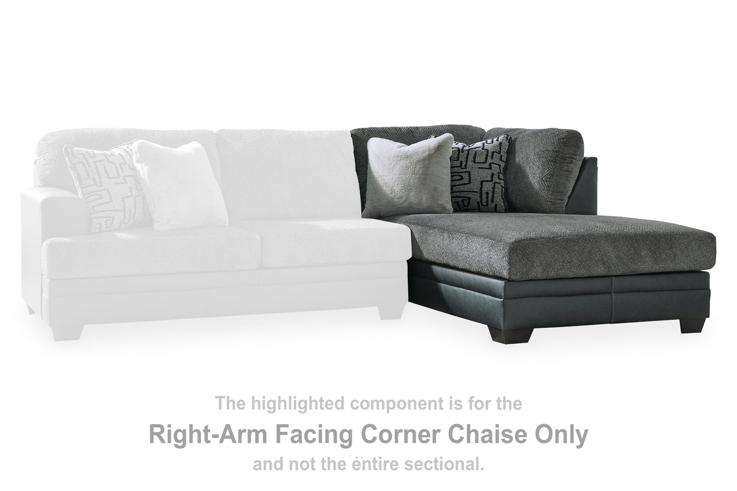 Brixley Pier Graphite Right-Arm Facing Corner Chaise - 2990617