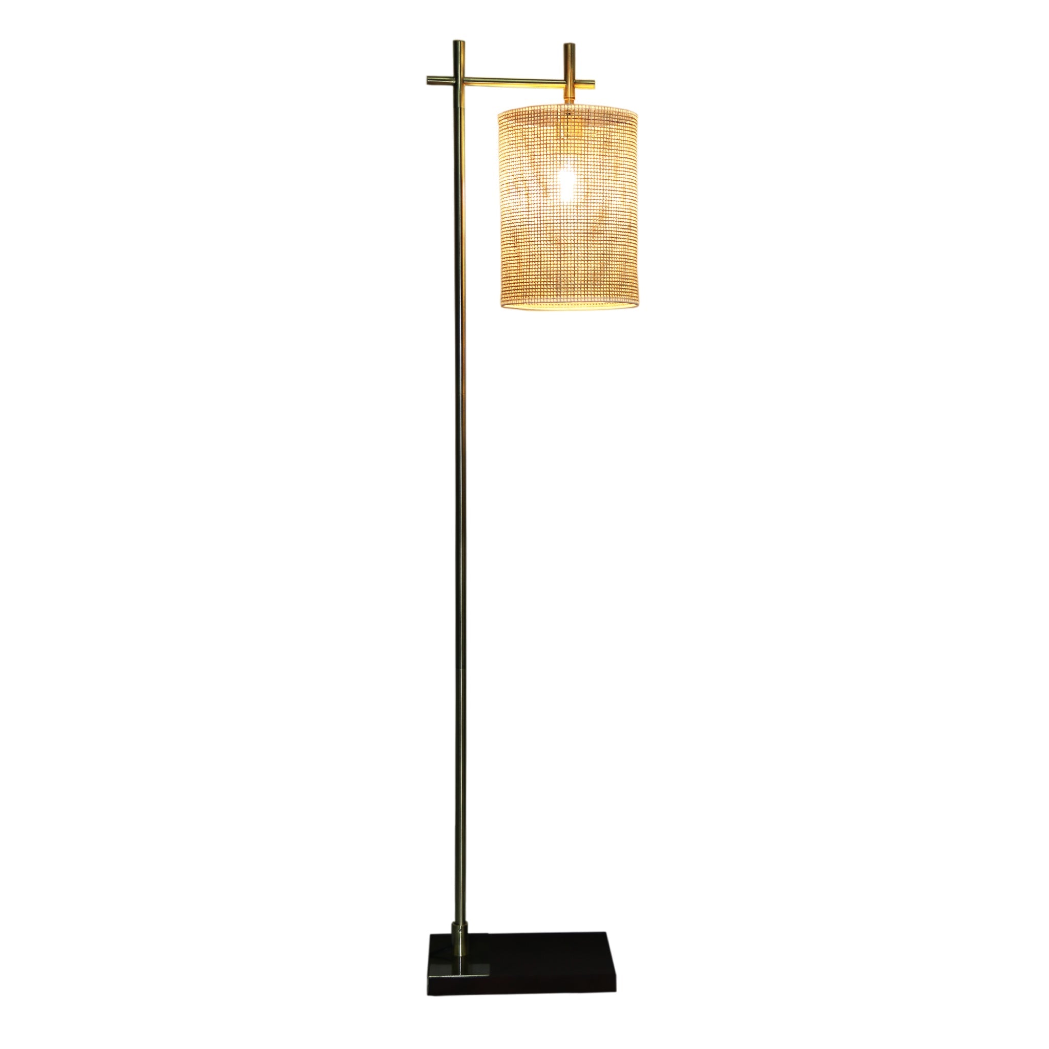 Brizo Bamboo Lampshade Floor Lamp Dark brown and Bronze - FLL04202901
