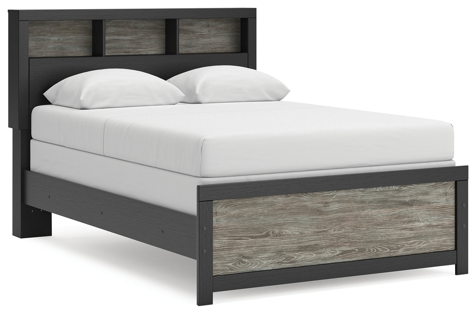 Broachmyn Black/Gray Full Bookcase Bed - PCB1118B13