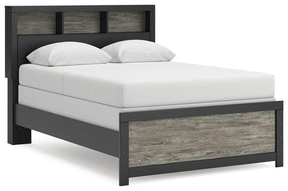 Broachmyn Black/Gray Full Bookcase Bed - PCB1118B13