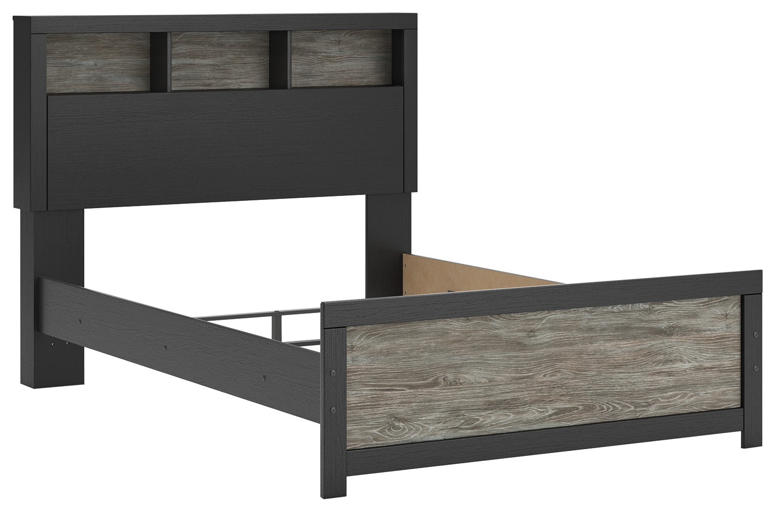 Broachmyn Black/Gray Full Bookcase Bed - PCB1118B13