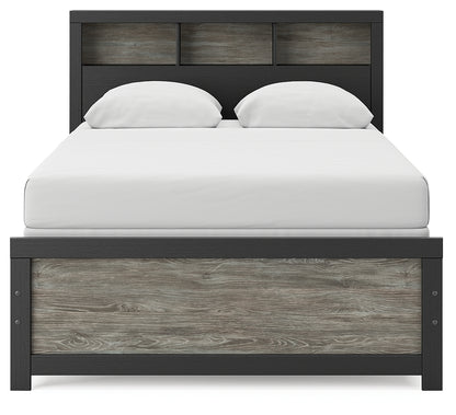 Broachmyn Black/Gray Full Bookcase Bed - PCB1118B13