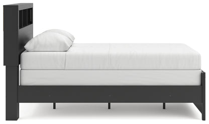 Broachmyn Black/Gray Full Bookcase Bed - PCB1118B13