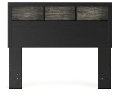 Broachmyn Black/Gray Full Bookcase Headboard - PCB1118-85