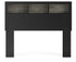 Broachmyn Black/Gray Full Bookcase Headboard - PCB1118-85