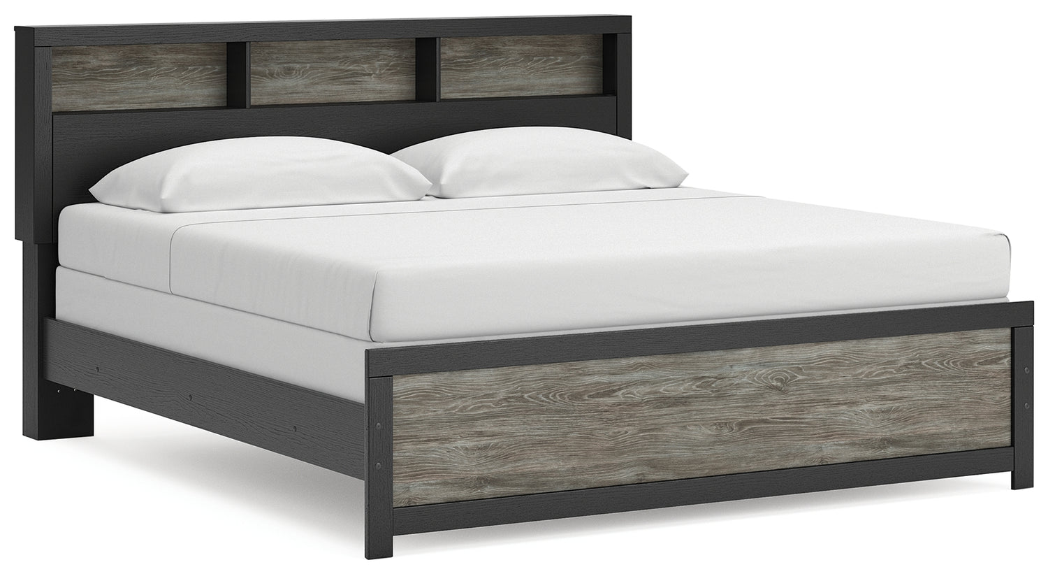 Broachmyn Black/Gray King Bookcase Bed - PCB1118B6