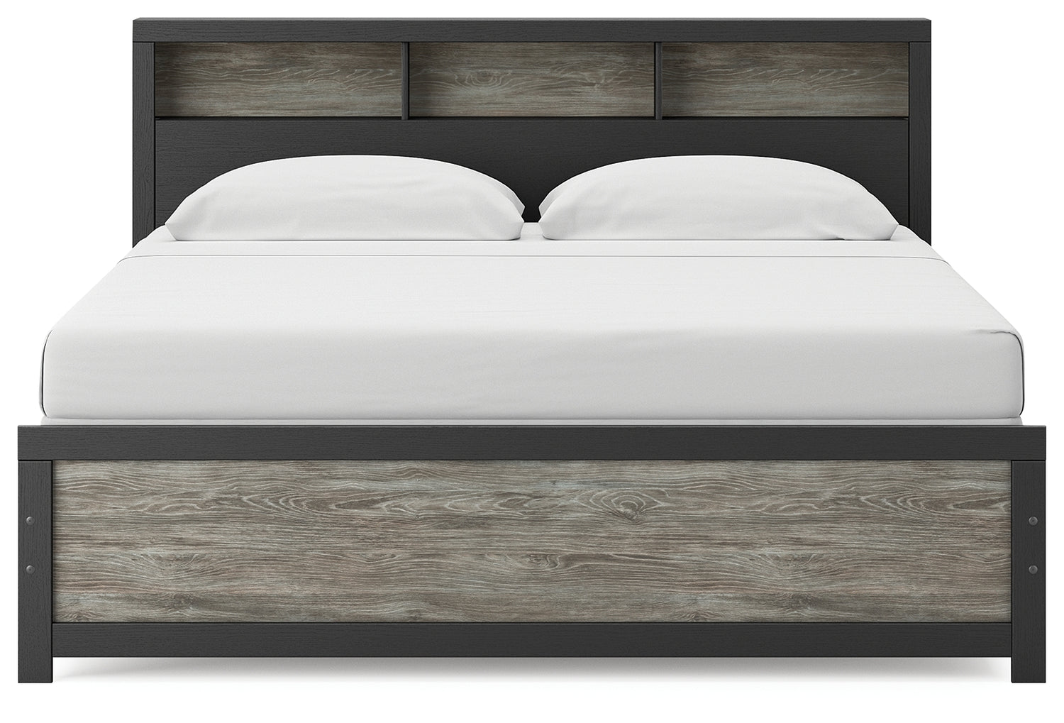 Broachmyn Black/Gray King Bookcase Bed - PCB1118B6