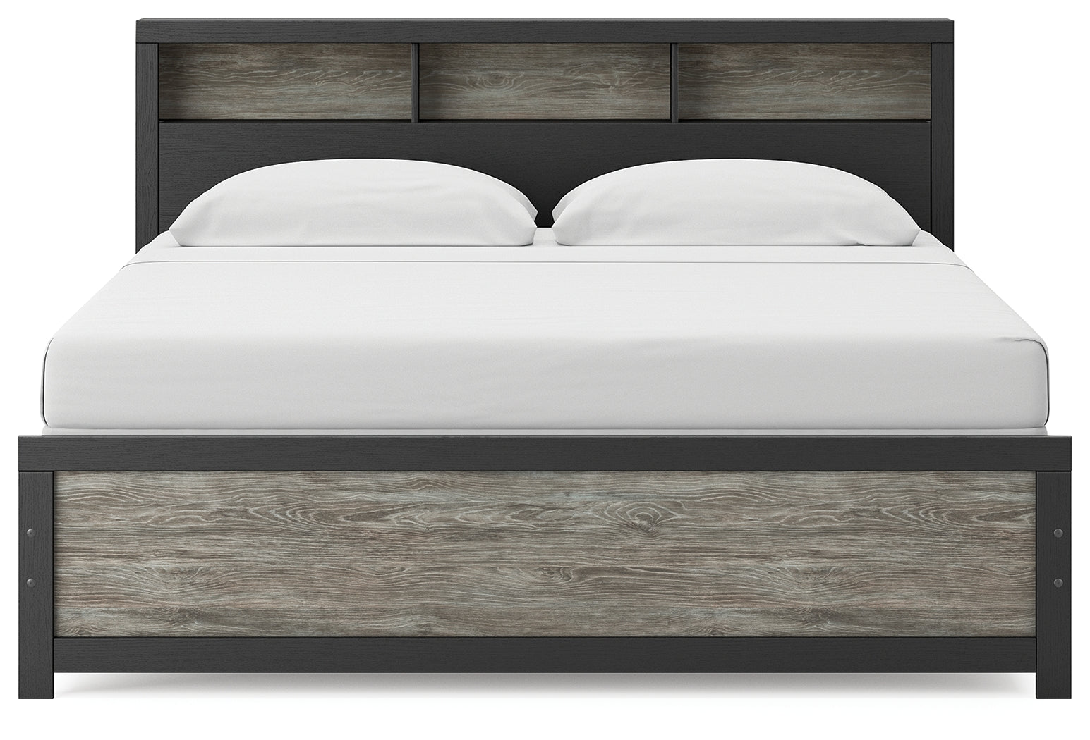 Broachmyn Black/Gray King Bookcase Bed - PCB1118B6