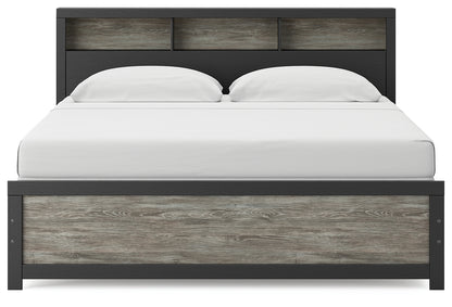 Broachmyn Black/Gray King Bookcase Bed - PCB1118B6