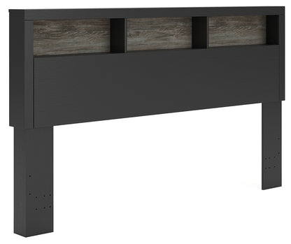 Broachmyn Black/Gray King Bookcase Headboard - PCB1118-69