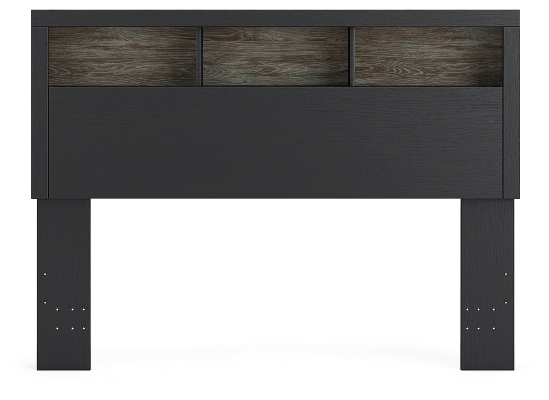 Broachmyn Black/Gray Queen Bookcase Headboard - PCB1118-65