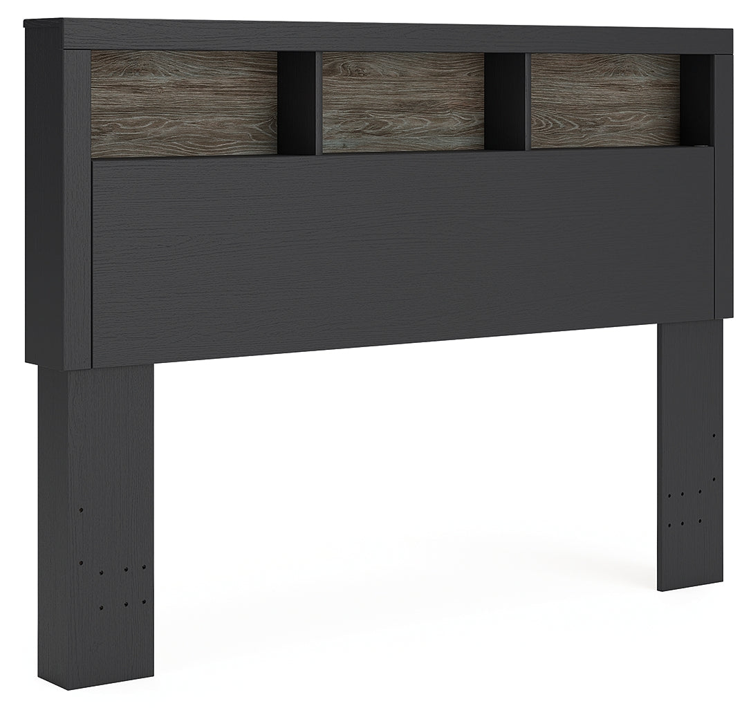 Broachmyn Black/Gray Queen Bookcase Headboard - PCB1118-65