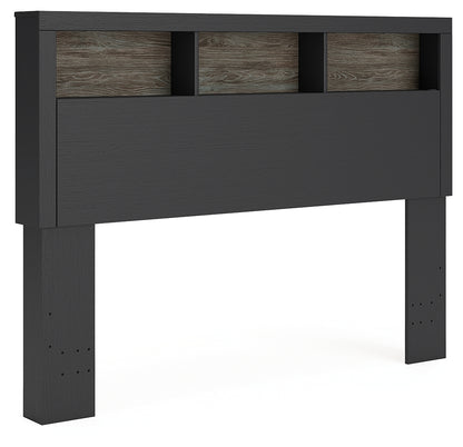 Broachmyn Black/Gray Queen Bookcase Headboard - PCB1118-65