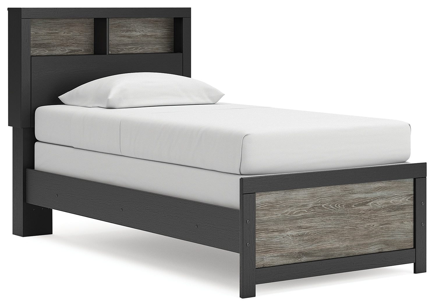 Broachmyn Black/Gray Twin Bookcase Bed - PCB1118B12