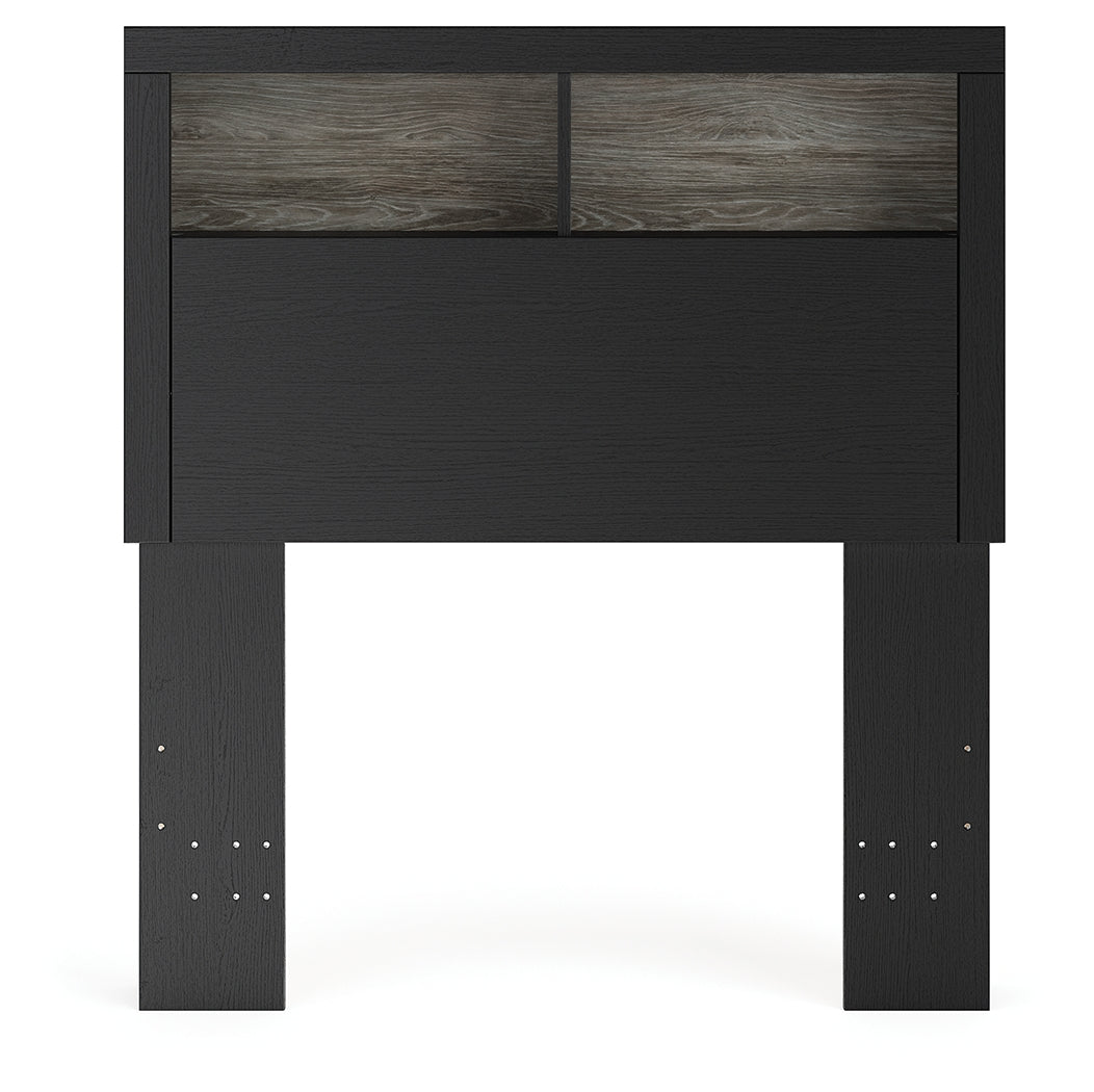 Broachmyn Black/Gray Twin Bookcase Headboard - PCB1118-63