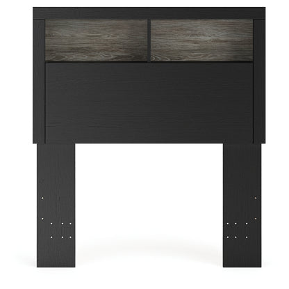 Broachmyn Black/Gray Twin Bookcase Headboard - PCB1118-63