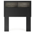Broachmyn Black/Gray Twin Bookcase Headboard - PCB1118-63