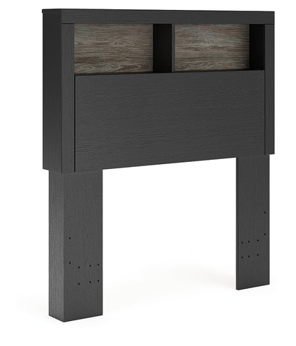 Broachmyn Black/Gray Twin Bookcase Headboard - PCB1118-63