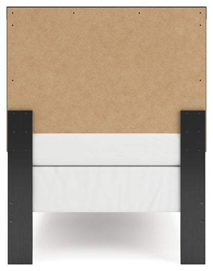 Broachmyn Black/Gray Twin Panel Bed - PCB1118B8