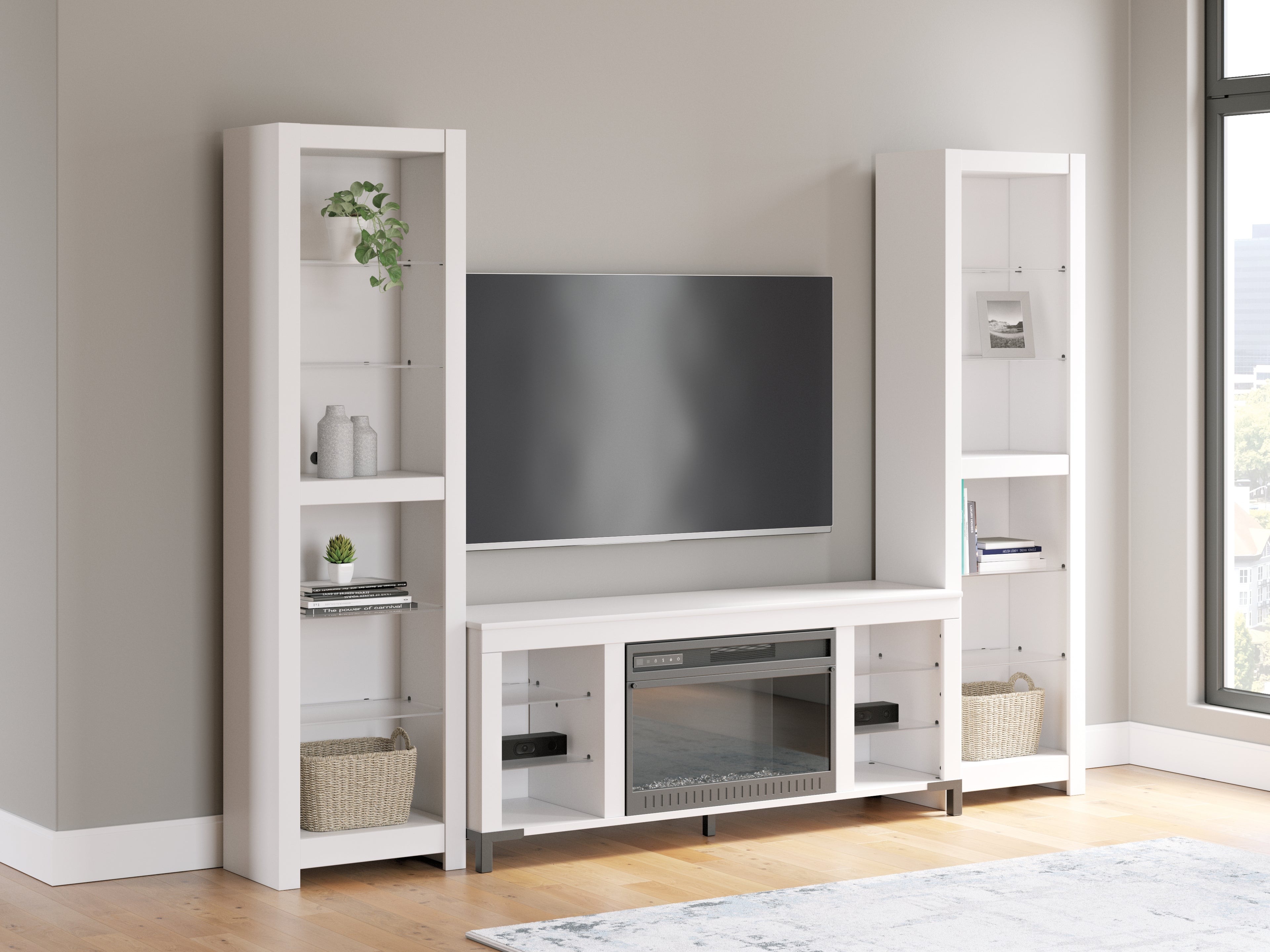 Brollevi White 3-Piece Entertainment Center - W2722W1
