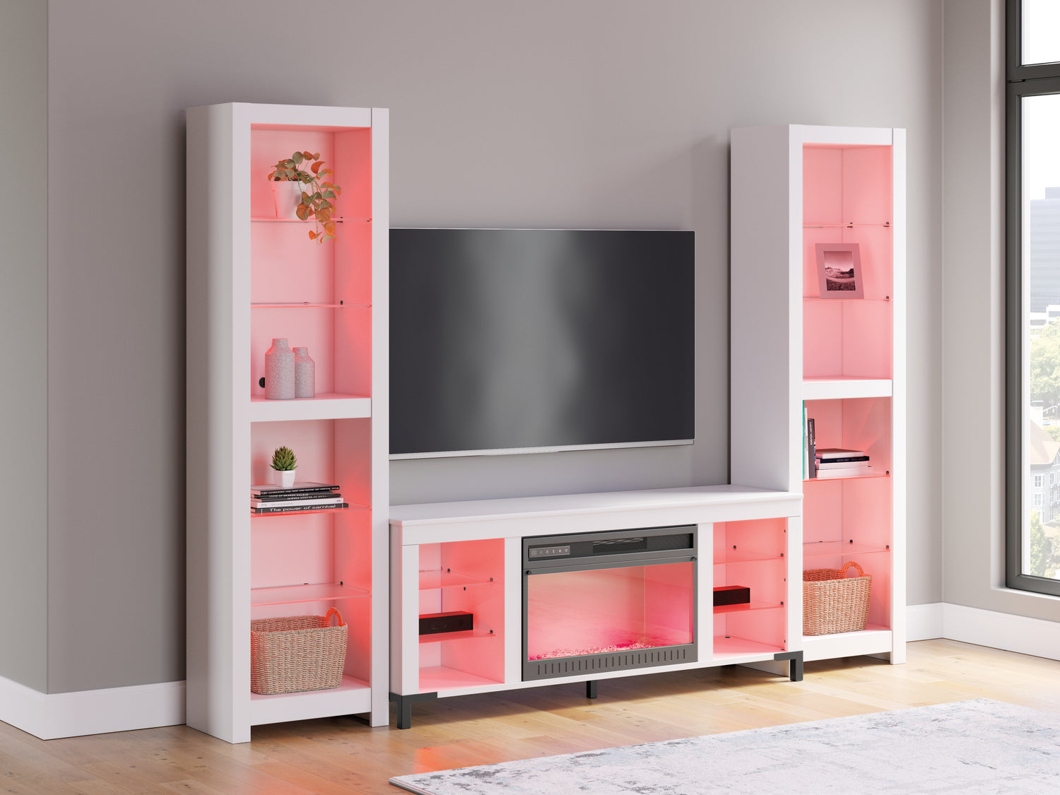 Brollevi White 3-Piece Entertainment Center - W2722W1