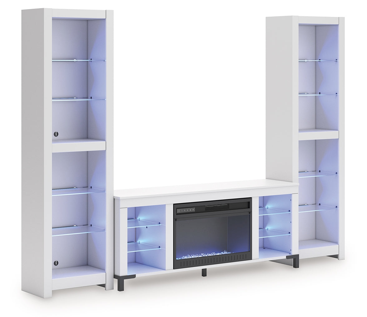 Brollevi White 3-Piece Entertainment Center - W2722W1