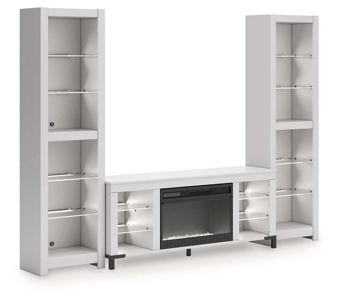 Brollevi White 3-Piece Entertainment Center - W2722W1
