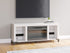 Brollevi White 60" TV Stand with Electric Fireplace - W2722-168
