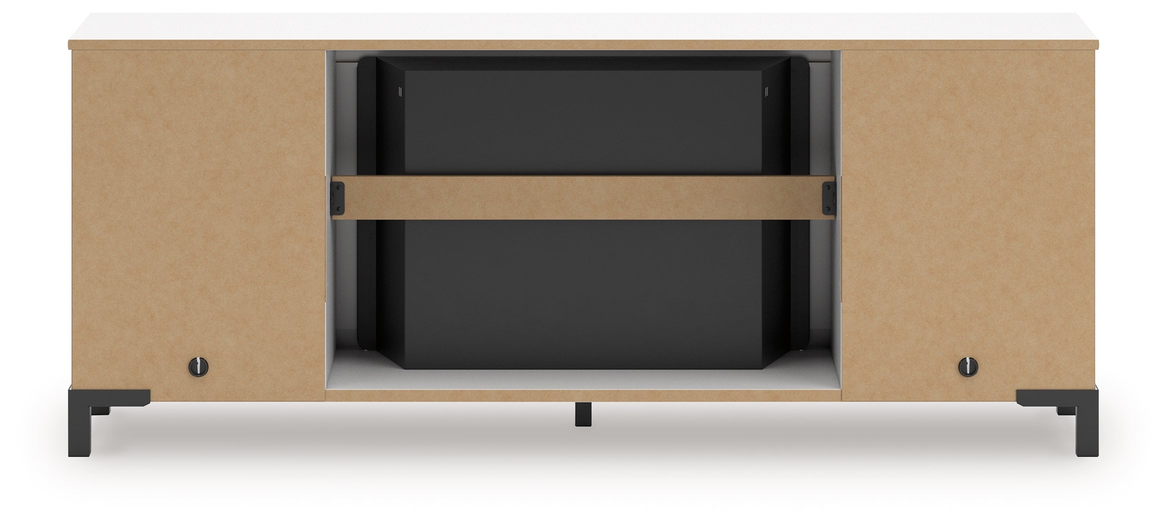 Brollevi White 60" TV Stand with Electric Fireplace - W2722-168