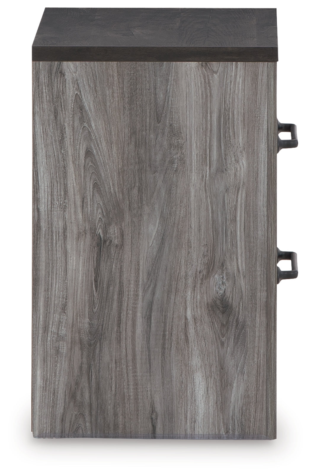 Bronyan King Panel Bed with Mirrored Dresser, Chest and 2 Nightstands in Dark Gray from Ashley - Luna Furniture