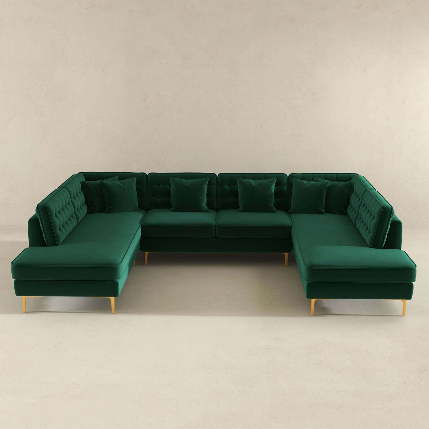 Brooke Velvet U Shape Corner Sofa - CSC00300102