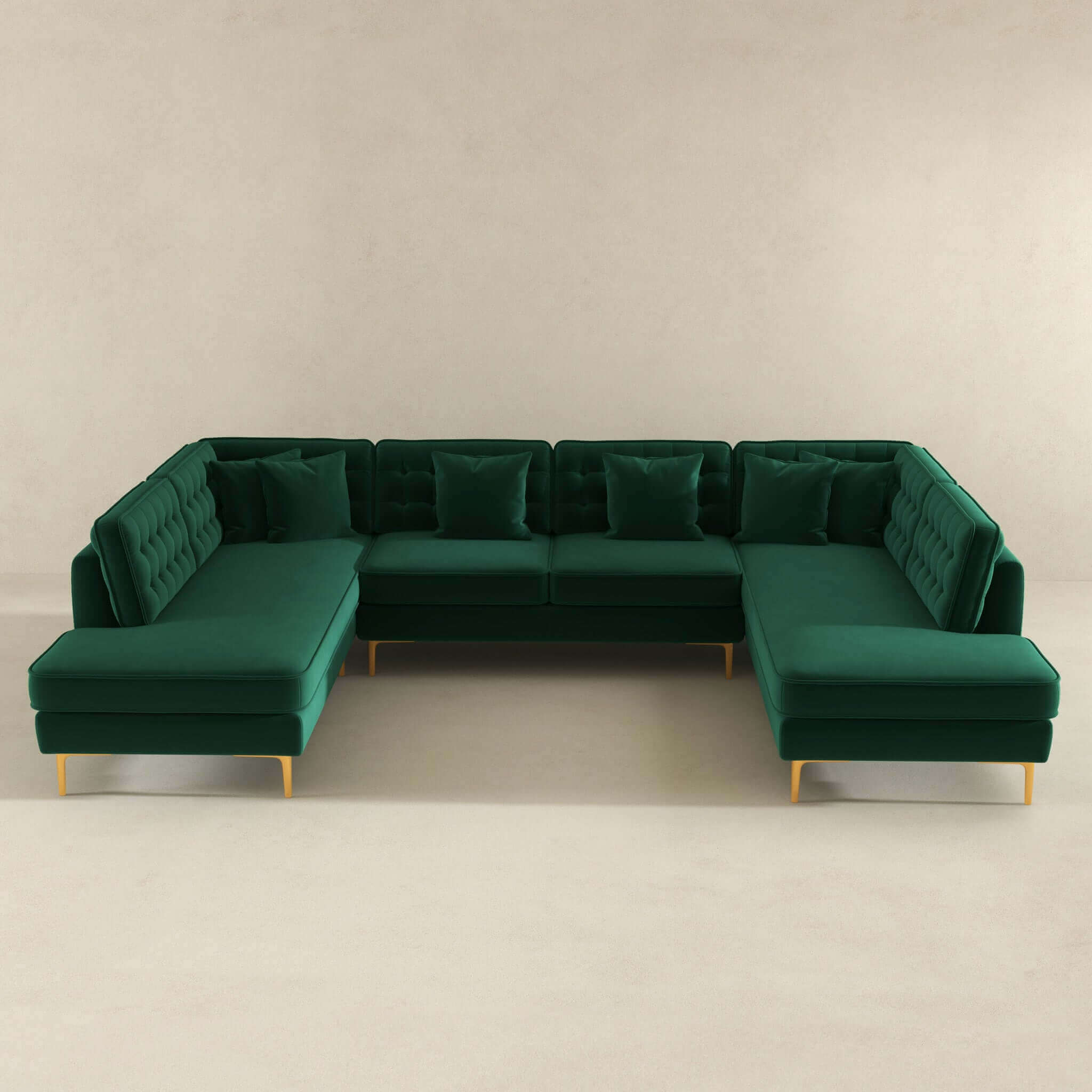 Brooke Velvet U Shape Corner Sofa - CSC00300102